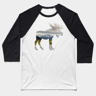 Moose shape design Alaska Baseball T-Shirt